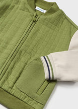 Load image into Gallery viewer, Olive Color Block Quilted Jacket
