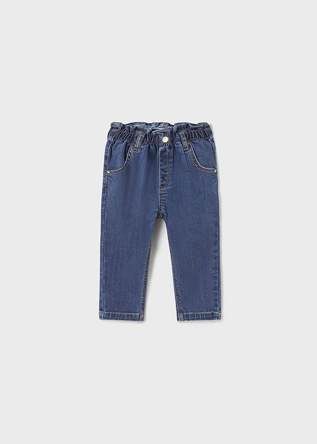 Slouchy Paperbag Waist Baby Girl Denim