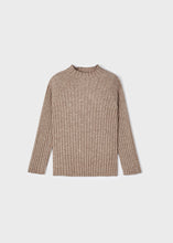 Load image into Gallery viewer, Mocha Ribbed Mock Neck Long Sleeve
