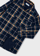 Load image into Gallery viewer, Dark Navy Plaid Shacket
