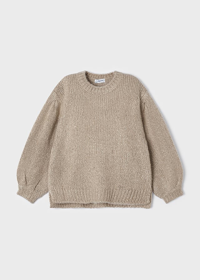 Taupe Shimmer Knit Sweater