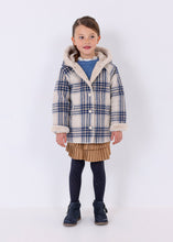 Load image into Gallery viewer, Winter Blue Plaid Coat
