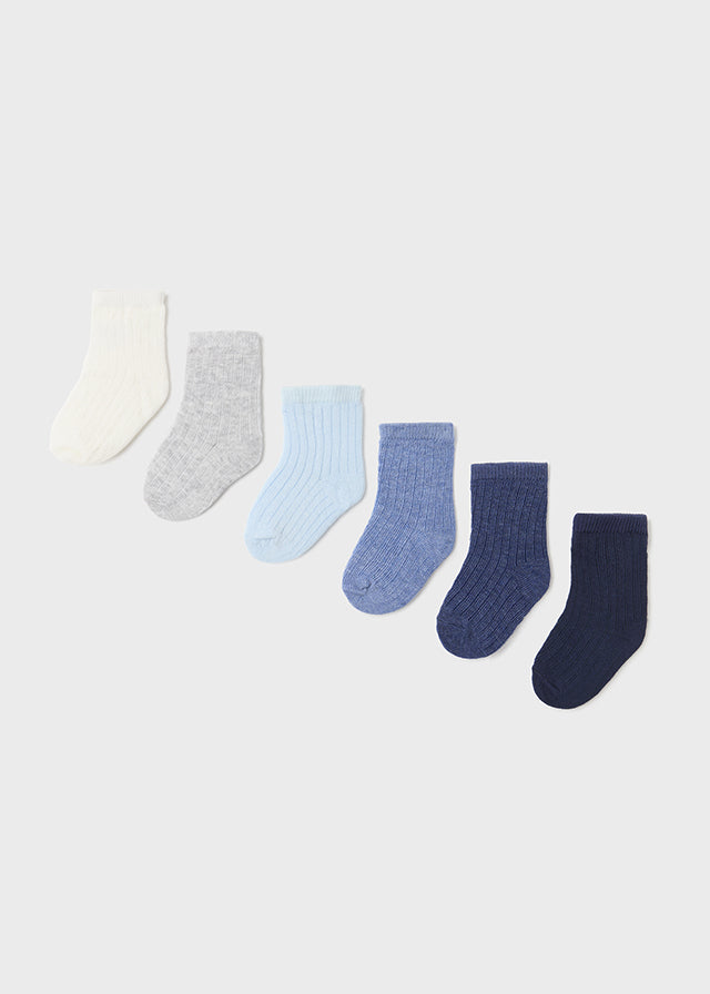 Blue Mix 6pc Sock Set