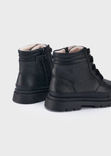 Load image into Gallery viewer, Black Shimmer Biker Boot
