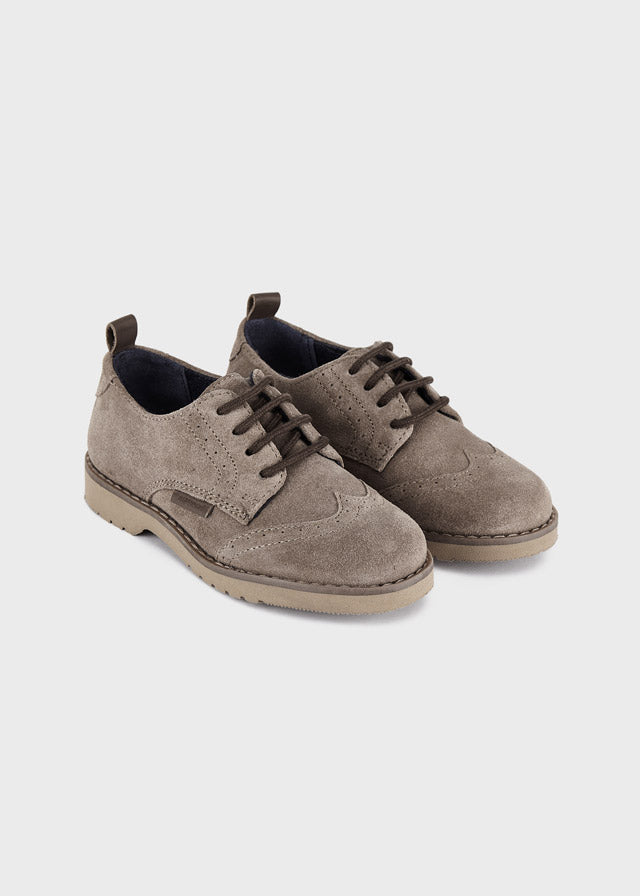 Taupe Oxford Lace Up Dress Shoe