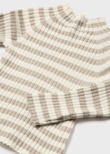 Load image into Gallery viewer, Natural Stripe Mock Neck Top
