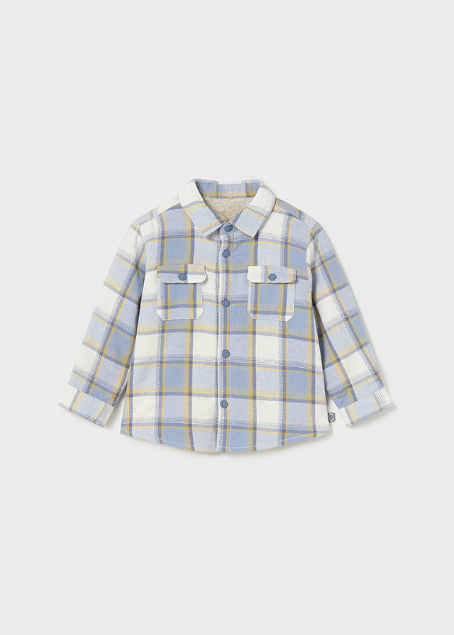 Dusty Light Blue Plaid Shacket