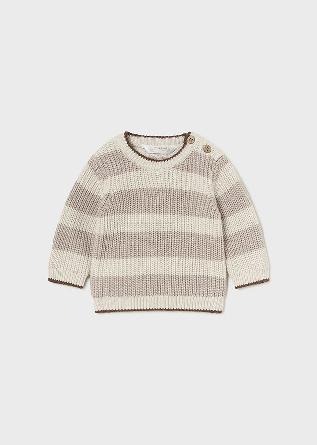 Mocha Stripe Knit Sweater