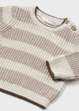 Load image into Gallery viewer, Mocha Stripe Knit Sweater
