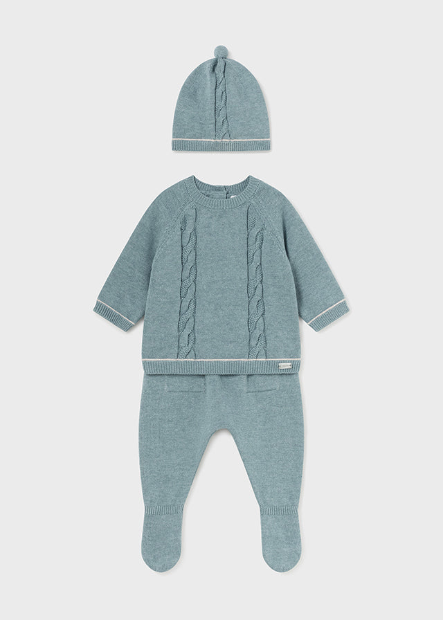 Winter Blue Knit 3pc Set