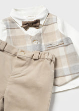 Load image into Gallery viewer, Tan Plaid Dressy Set
