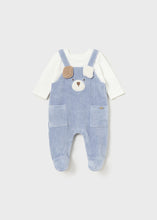 Load image into Gallery viewer, Baby Blue Bear Overalls
