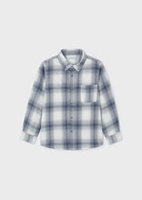 Load image into Gallery viewer, Winter Blue Plaid Button Up
