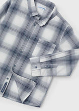 Load image into Gallery viewer, Winter Blue Plaid Button Up
