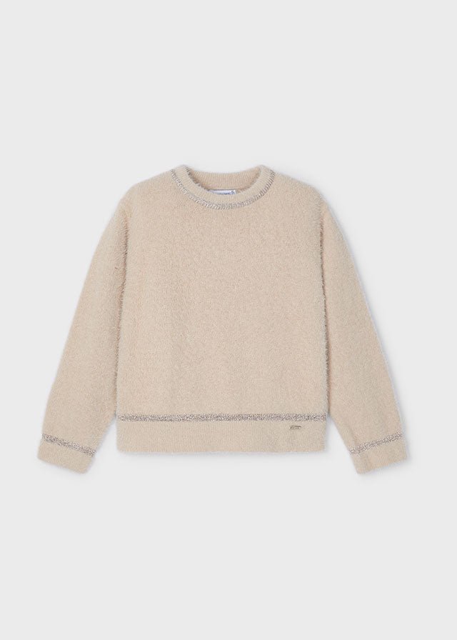 Oat Shimmer Trim Sweater
