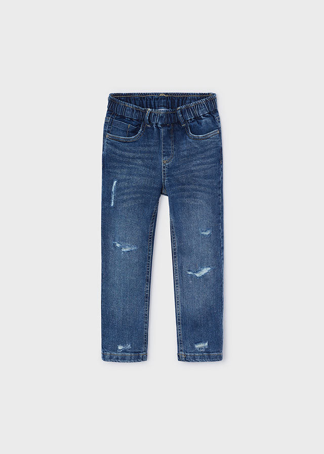 Distressed Boys Straight Leg Denim