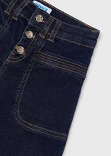 Load image into Gallery viewer, Girls Dark Wide Leg Pocket Jeans
