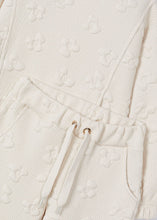 Load image into Gallery viewer, Cream Floral Ribbed Track Suit
