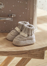 Load image into Gallery viewer, Taupe Knit Baby Booties
