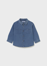 Load image into Gallery viewer, Medium Wash Denim Collared Button Up
