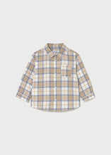 Load image into Gallery viewer, Taupe Mix Plaid Button Up
