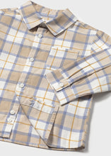 Load image into Gallery viewer, Taupe Mix Plaid Button Up
