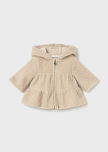 Load image into Gallery viewer, Latte Peplum Teddy Jacket
