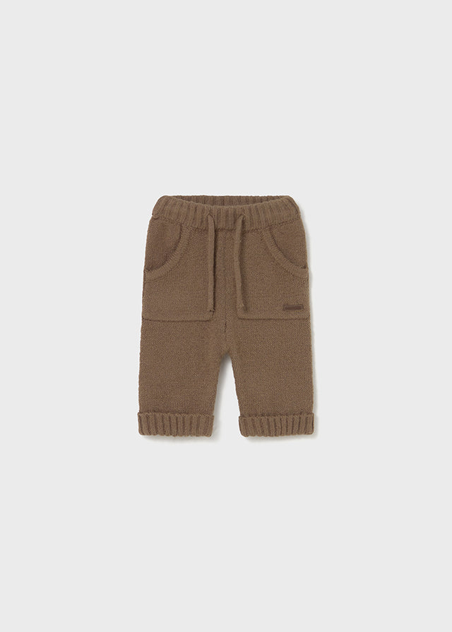 Brown Knit Baby Pant
