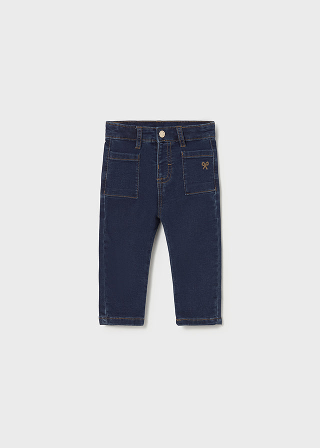 Dark Wash Box Pocket Jeggings