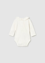 Load image into Gallery viewer, Cream Rib Ruffled Neck Bodysuit
