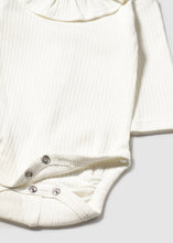 Load image into Gallery viewer, Cream Rib Ruffled Neck Bodysuit
