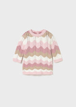 Load image into Gallery viewer, Pink Chevron Sweater Dress
