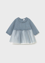 Load image into Gallery viewer, Winter Blue Tulle Knit Dress

