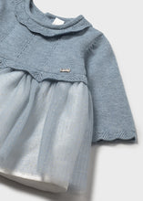 Load image into Gallery viewer, Winter Blue Tulle Knit Dress
