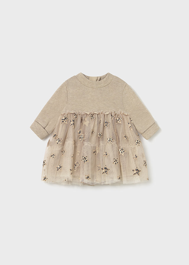 Cheetah Stars Tulle Knit Dress