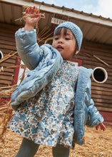 Load image into Gallery viewer, Blue Floral Velour Dress

