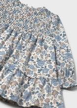 Load image into Gallery viewer, Blue Floral Velour Dress
