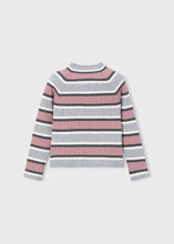Load image into Gallery viewer, Rosy Pink Stripe Rib Mock Neck Top
