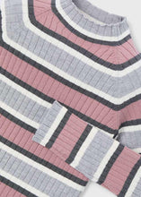 Load image into Gallery viewer, Rosy Pink Stripe Rib Mock Neck Top
