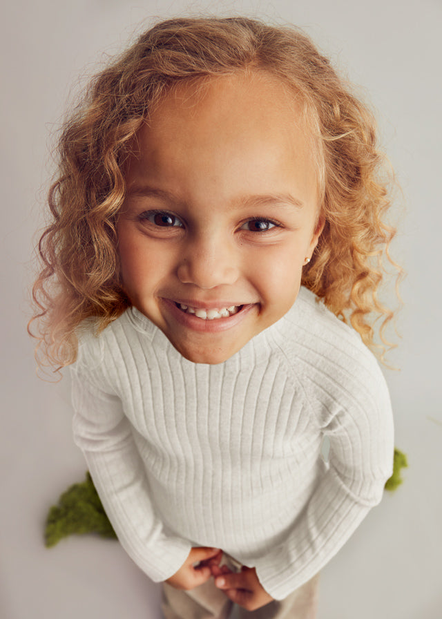 Creamy Rib Mock Neck Turtleneck