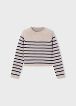 Load image into Gallery viewer, Toffee Stripes Scalloped Neck Sweater
