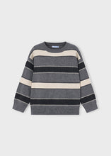 Load image into Gallery viewer, Charcoal Stripes Knit Sweater
