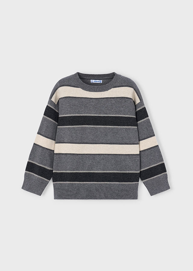 Charcoal Stripes Knit Sweater