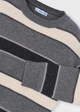Load image into Gallery viewer, Charcoal Stripes Knit Sweater

