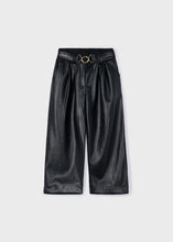 Load image into Gallery viewer, Faux Leather Wide Leg Belted Pant
