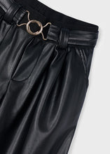 Load image into Gallery viewer, Faux Leather Wide Leg Belted Pant

