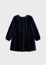 Load image into Gallery viewer, Navy Sky Velour Dress

