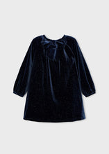 Load image into Gallery viewer, Navy Sky Velour Dress
