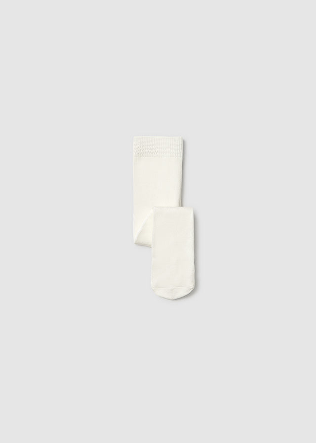 Cream Baby Girl Tights