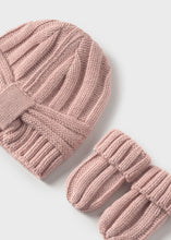 Load image into Gallery viewer, Rosy Pink Knit Hat and Mitten Set

